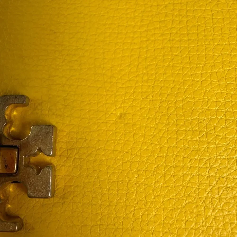 Tory Burch Yellow Leather Crossbody | Gold Chain Strap